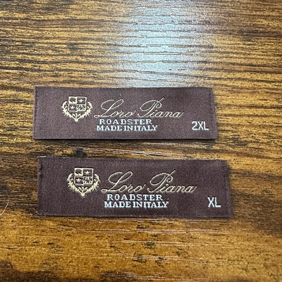 Loro Piana Brown and Gold Clothing Labels - Picture 1 of 2